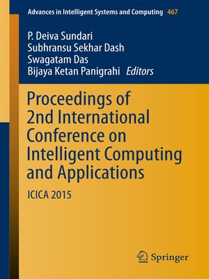 cover image of Proceedings of 2nd International Conference on Intelligent Computing and Applications